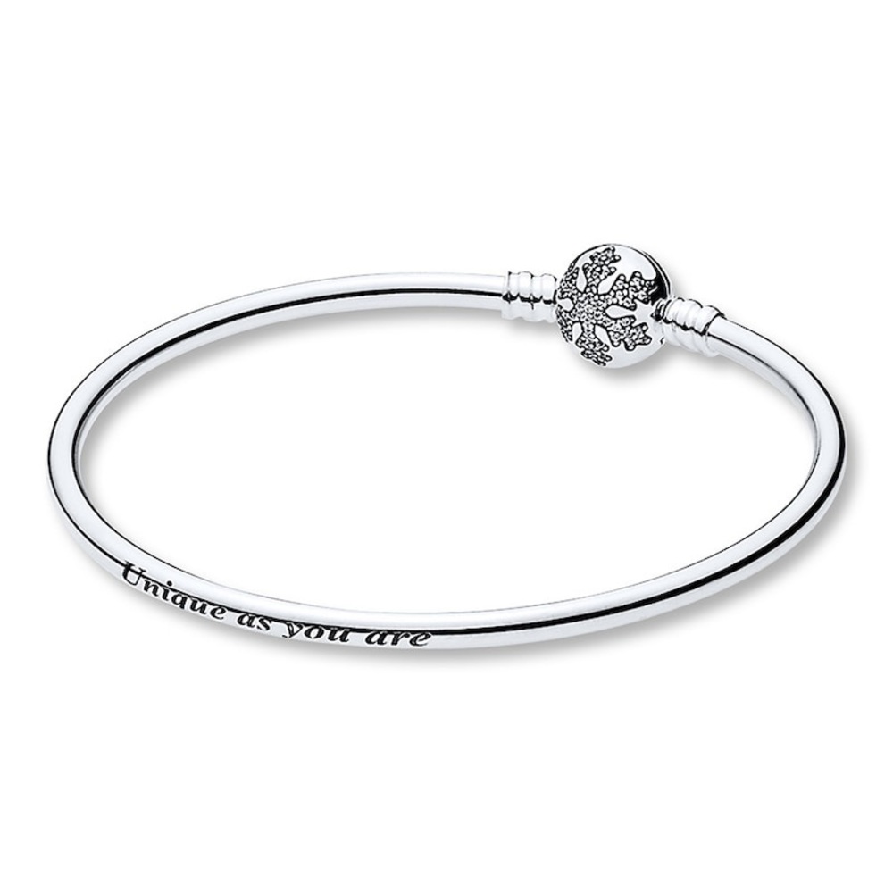 Authentic Pandora Bangle Unique Snowflake